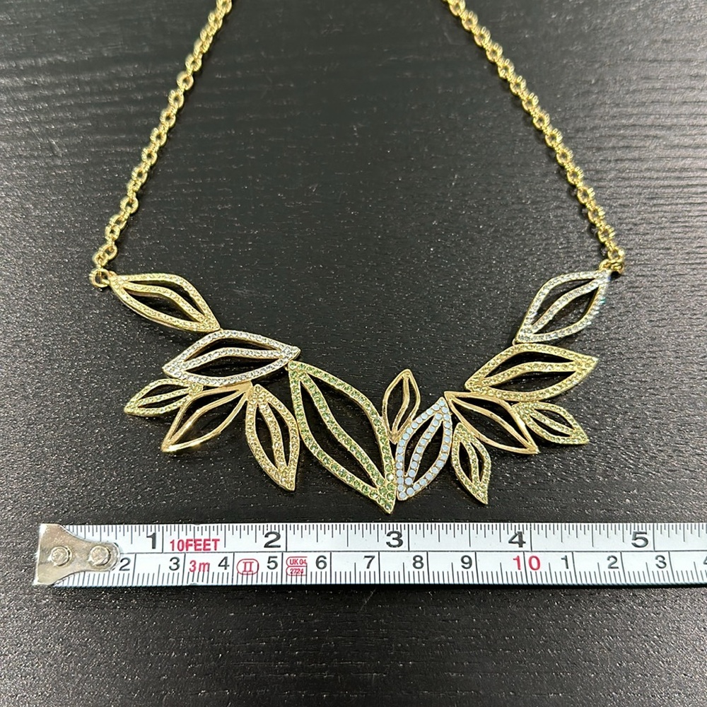 Coach Leaf Statement Necklace - Picture 8 of 8